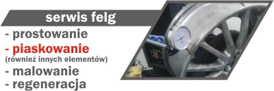baner informujący o serwisie felg stalowych i aluminiowych częstochowa